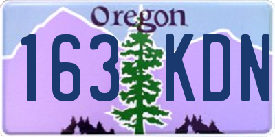 OR license plate 163KDN