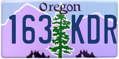 OR license plate 163KDR