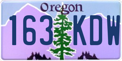 OR license plate 163KDW