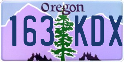 OR license plate 163KDX