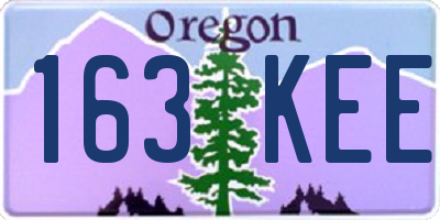 OR license plate 163KEE