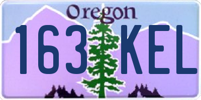 OR license plate 163KEL