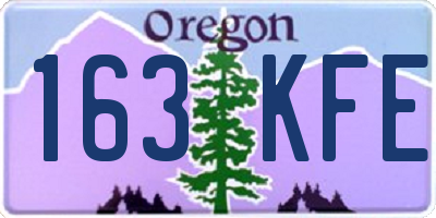 OR license plate 163KFE