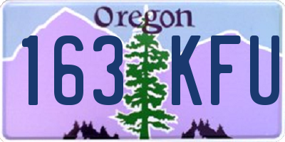OR license plate 163KFU