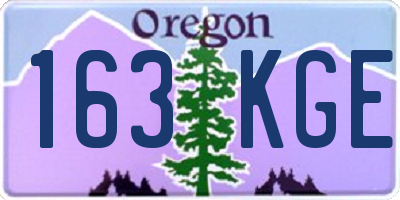 OR license plate 163KGE