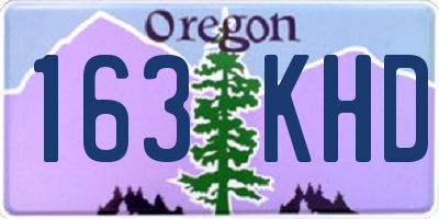 OR license plate 163KHD