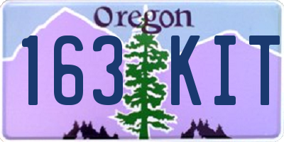 OR license plate 163KIT