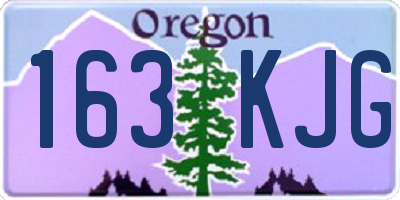 OR license plate 163KJG