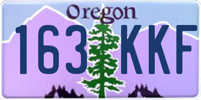 OR license plate 163KKF