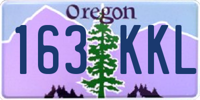 OR license plate 163KKL