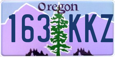 OR license plate 163KKZ