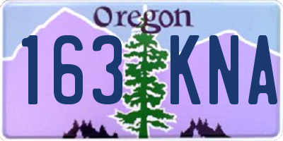 OR license plate 163KNA