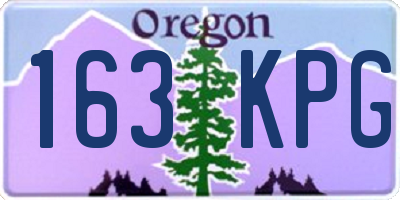 OR license plate 163KPG