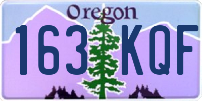 OR license plate 163KQF