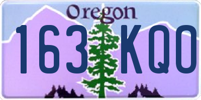 OR license plate 163KQO