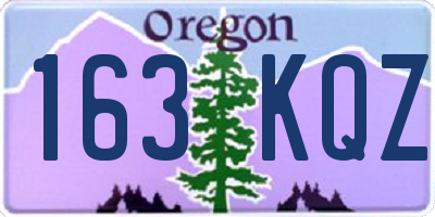 OR license plate 163KQZ
