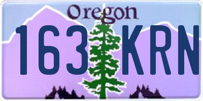 OR license plate 163KRN