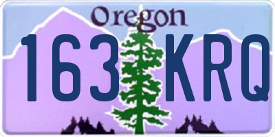 OR license plate 163KRQ