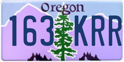 OR license plate 163KRR