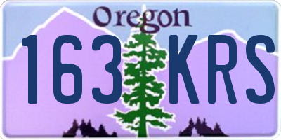 OR license plate 163KRS
