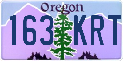 OR license plate 163KRT