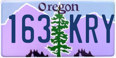 OR license plate 163KRY