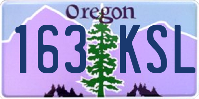 OR license plate 163KSL