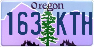 OR license plate 163KTH