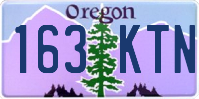 OR license plate 163KTN