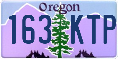 OR license plate 163KTP