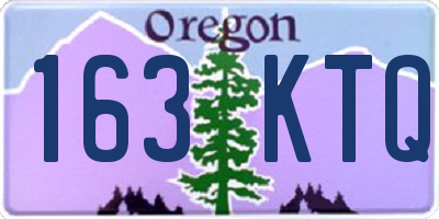 OR license plate 163KTQ
