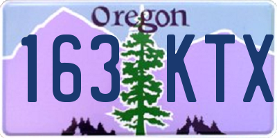 OR license plate 163KTX