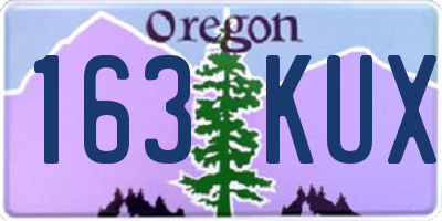 OR license plate 163KUX