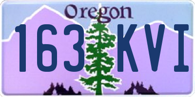OR license plate 163KVI