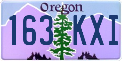 OR license plate 163KXI