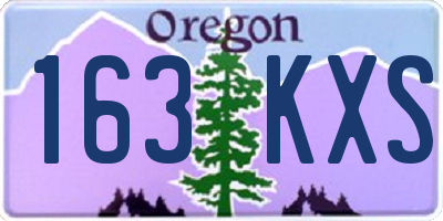 OR license plate 163KXS