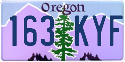 OR license plate 163KYF