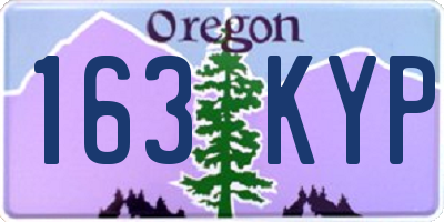 OR license plate 163KYP
