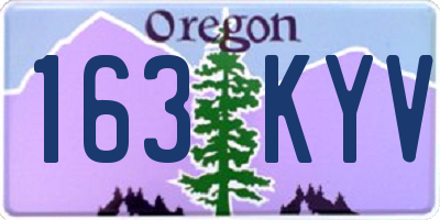 OR license plate 163KYV