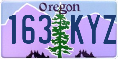 OR license plate 163KYZ