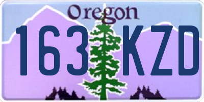 OR license plate 163KZD