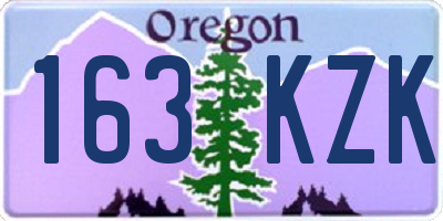 OR license plate 163KZK