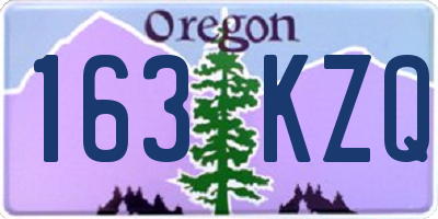OR license plate 163KZQ