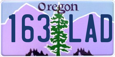 OR license plate 163LAD