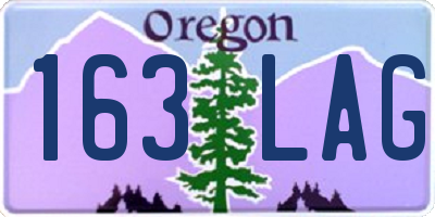 OR license plate 163LAG