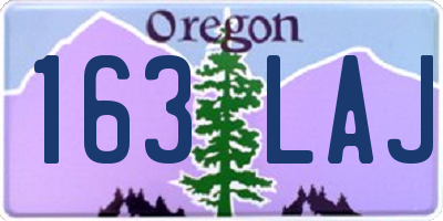 OR license plate 163LAJ