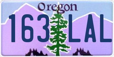 OR license plate 163LAL