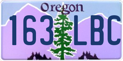 OR license plate 163LBC