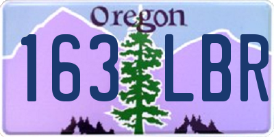 OR license plate 163LBR