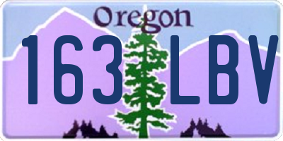 OR license plate 163LBV
